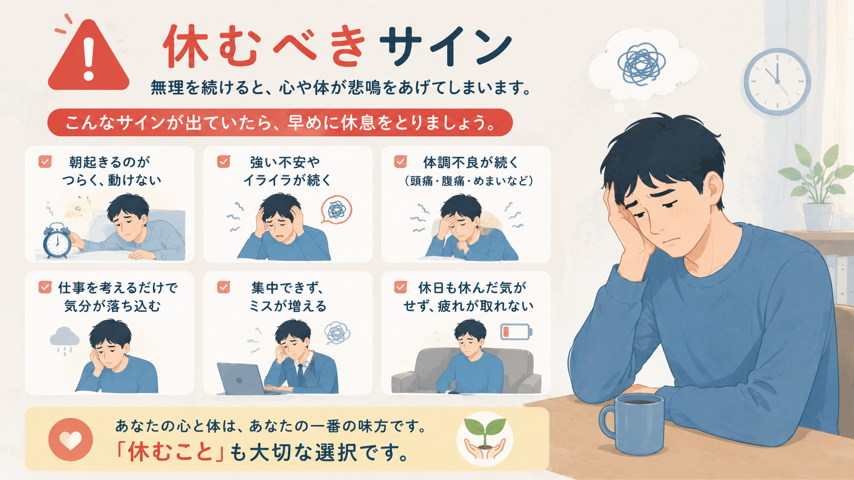 休むべきサイン