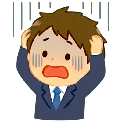 悩む人